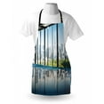 thumbnail image 3 of Modern Apron Metropolitan Cityscape of New York Usa in Central Park Forest Photograph, Unisex Kitchen Bib Apron with Adjustable Neck for Cooking Baking Gardening, Sky Blue and Green, by Ambesonne, 3 of 3