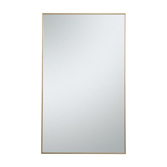 Metal frame rectangle mirror 36 inch in Brass