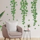 thumbnail image 3 of 2 hojas de pegatinas de pared verdes, pegatina de pared de vid colgante, hojas de hiedra, decoración de pared de plantas, dormitorio, sala de estar y oficina, 3 of 4