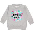 thumbnail image 2 of Inktastic Sweet Pea Hearts Toddler Sweatshirt, 2 of 4