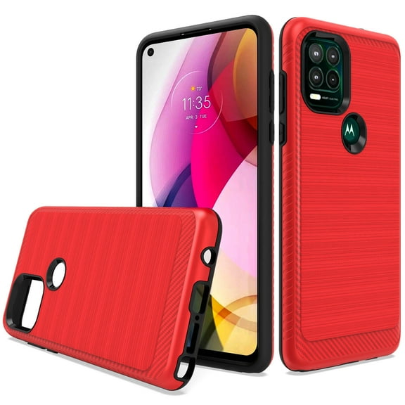 For Motorola Moto G Stylus 5G 2021 XT2131DL Lining Phone Cover Case - Red