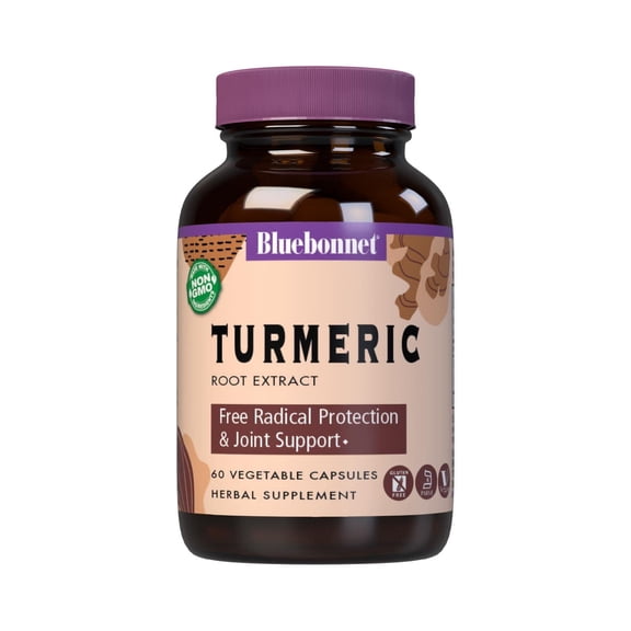 Bluebonnet Nutrition Turmeric Root Extract Supplement, 60 Count