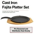 thumbnail image 3 of Mr. Bar-B-Q - Classic Prestige Cast Iron Fajita Platter Set, 3 of 3