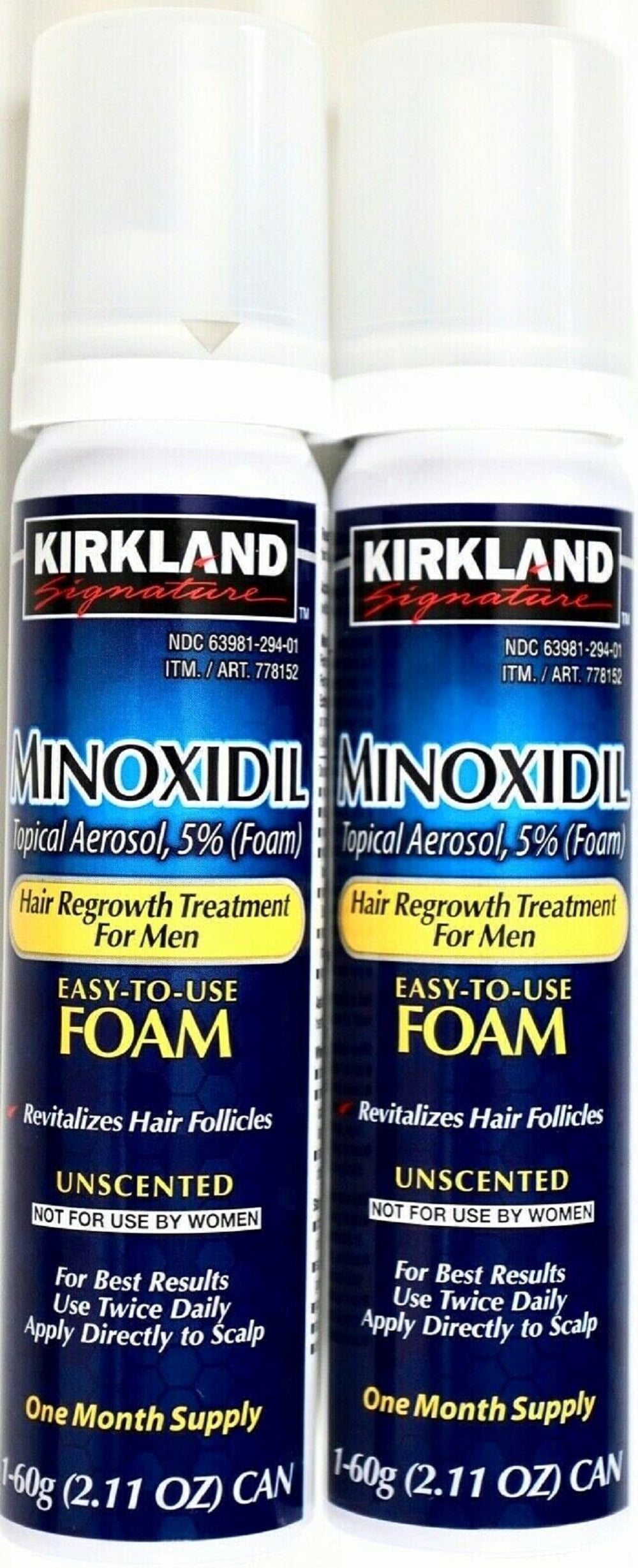 Kirkland Signature Men's 5% Minoxidil Hair Regrowth Aerosol Foam Oz for 2 months - Walmart.com