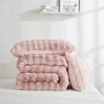 thumbnail image 5 of Rabbit Faux Fur Bubble Comforter Set Queen Size Plush Fluffy Comforter White Bedding Set Soft Cozy Warm Winter Bedding Queen Size Smoofy Velvet Bubble Fur Fuzzy Comforter Luxury Bedding 3 Pcs, 5 of 8