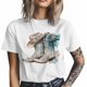 thumbnail image 4 of Camisetas casuales de manga corta con botas de vaquero para hombre, camisetas gráficas, 4 of 8