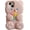 Bear Flower Pink, variant on Kawaii Phone Cases Apply to iPhone 15 Pro,Cute Cartoon Flip-Flops Pink Phone Case 3D Funny Case for Women Girls Soft Silicone Shockproof Cover for iPhone 15 Pro