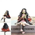 thumbnail image 4 of 10-15cm Anime Demon Slayer Figure Kamado Tanjirou Nezuko Sitting Posture Action Figure PVC Model Doll Collection Toy Gift Kids, 4 of 5