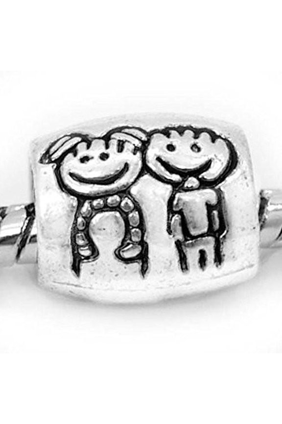 Boy & Girl Charm European Bead Compatible for Most European Snake Chain Bracelet