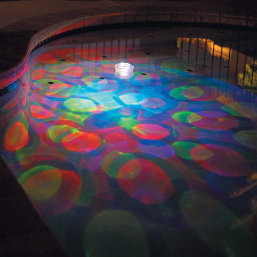 Rotating Floating Lamp Underwater RGB LED Light Glow Show Swimming Pool Tub Spa