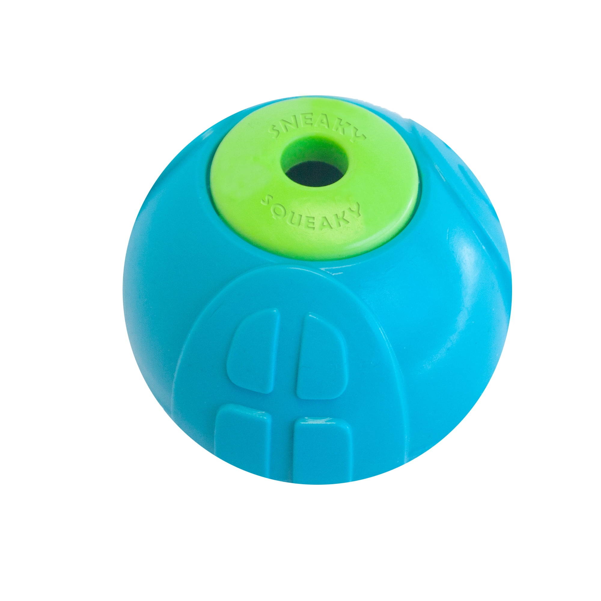 Petstages Sneaky Squeaky Dog Toy Ball, Blue, Medium