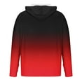 thumbnail image 4 of Timoontee Men's Summer Sun Protection Hoodies Casual Long Sleeve Pullover Tops Lightweight Breathable Outdoor Athletic Fishing Hoodies Gradient Color Tops Black S, 4 of 4