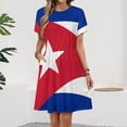 thumbnail image 2 of Cuba Flag Sundress Short Sleeve Dress Summer Women Clothes Dress for Women Dresses, 2 of 7