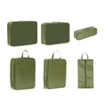 thumbnail image 2 of 6 cubos de embalaje para maletas de viaje, organizadores de equipaje portátiles. verde, 2 of 8