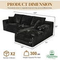 thumbnail image 2 of LLappuil 108" Sectional Sofa, Modular Sectional Couch with Left Chaise, Deep Seat Corduroy Cloud Sofa for Living Room Black, 2 of 8