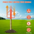 thumbnail image 3 of Accreate Ergonomic Fence Post Driver with Handles – Durable Steel for Easy Installation of Wooden & Metal Posts, 3 of 7