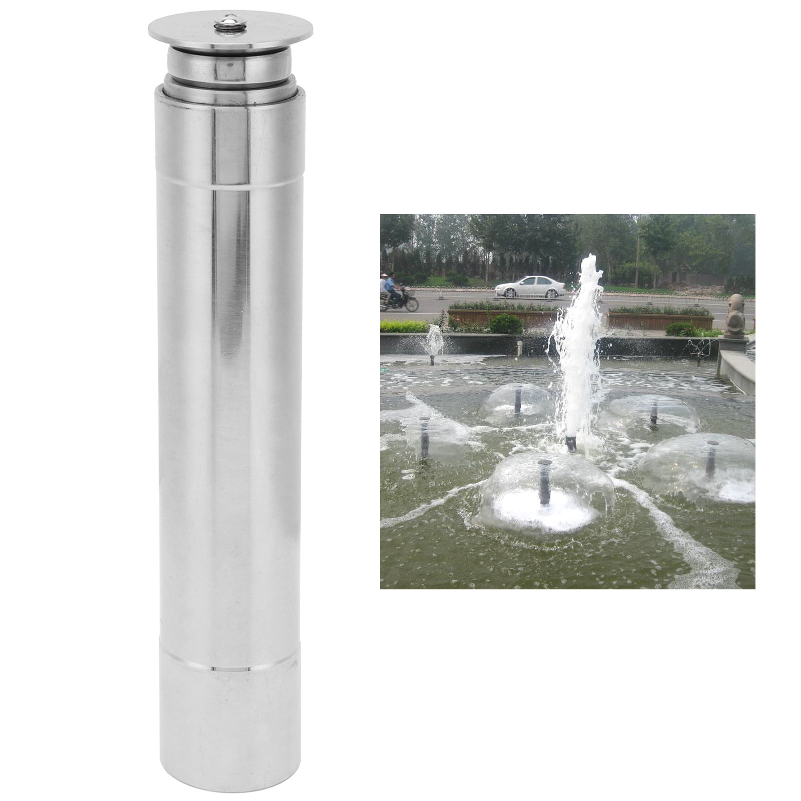 Less Noise and Splashing Water Bell Patterns Fountain Nozzle G1 DN25 Female Thread Fountain Heads Nozzle Stainless Steel Telescopic Pond Sprinkler 