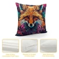 thumbnail image 4 of Orinice Fox Colorful Pattern Graphic Decorative Throw Pillow Cover for Home Couch Living Room Bed Sofa Square Printed on Both Sides 1PC 24x24in, 4 of 5