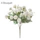 thumbnail image 1 of Flor de clavel artificial oficina en casa decoración floral banquete de boda tela de seda ramo de flores falsas, blanco 4 Piezas Yuarrent HA6616-03B*4, 1 of 5