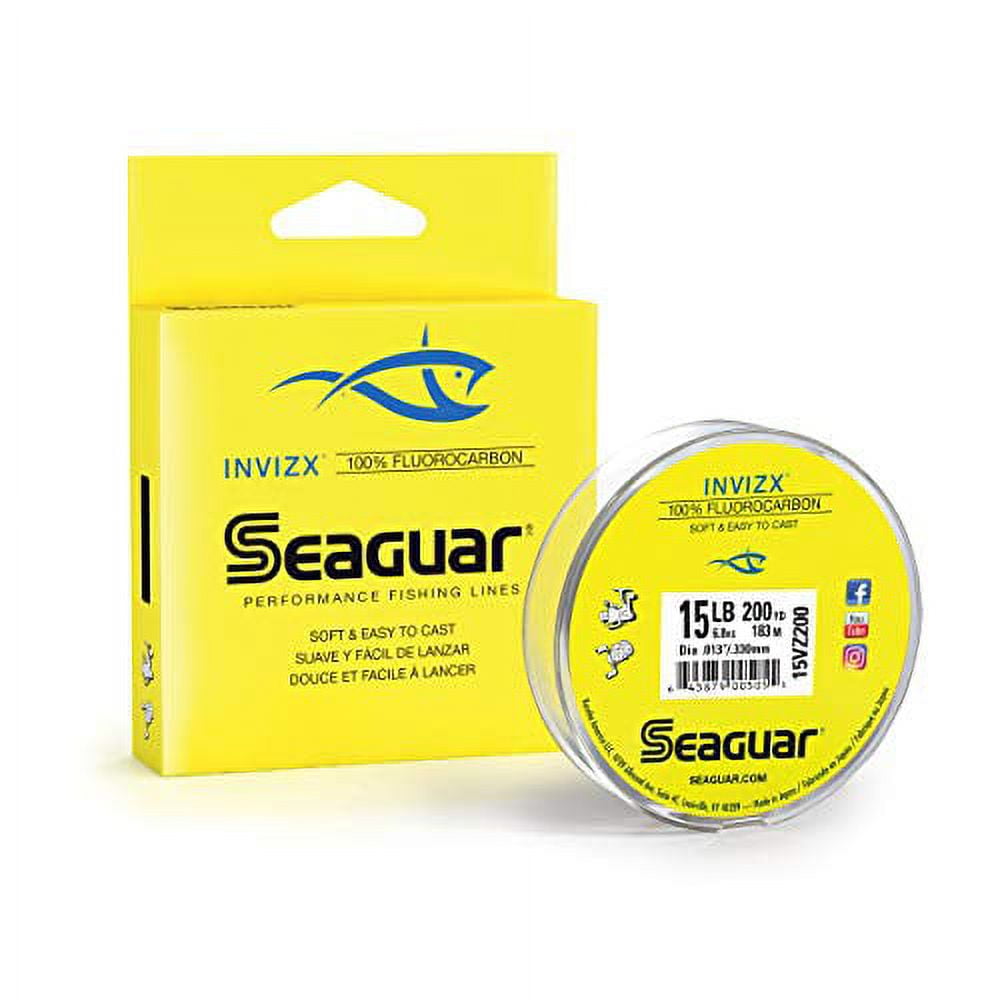 Seaguar Invizx Freshwater 100% Fluorocarbon Fishing Line 6lbs, 200yds Break  Strength/Length - 06VZ200 