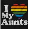 thumbnail image 2 of I Love My Aunts LGBTQ Gay Pride Womens Slim Fit Graphic Tee Brisco Brands S, 2 of 5