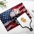 thumbnail image 4 of BaHomeck placemats Set of 4 Skull Painted On American Flag Background (2) Cotton Linen rectangle Placemats for Kitchen Dining Table Indoor,Outdoor,18*12inch, 4 of 4