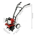 thumbnail image 2 of 52CC 2 Stroke Gas Powered Rototiller Cultivator Tilling Tool Garden Farm Tiller 6500RPM, 2 of 19