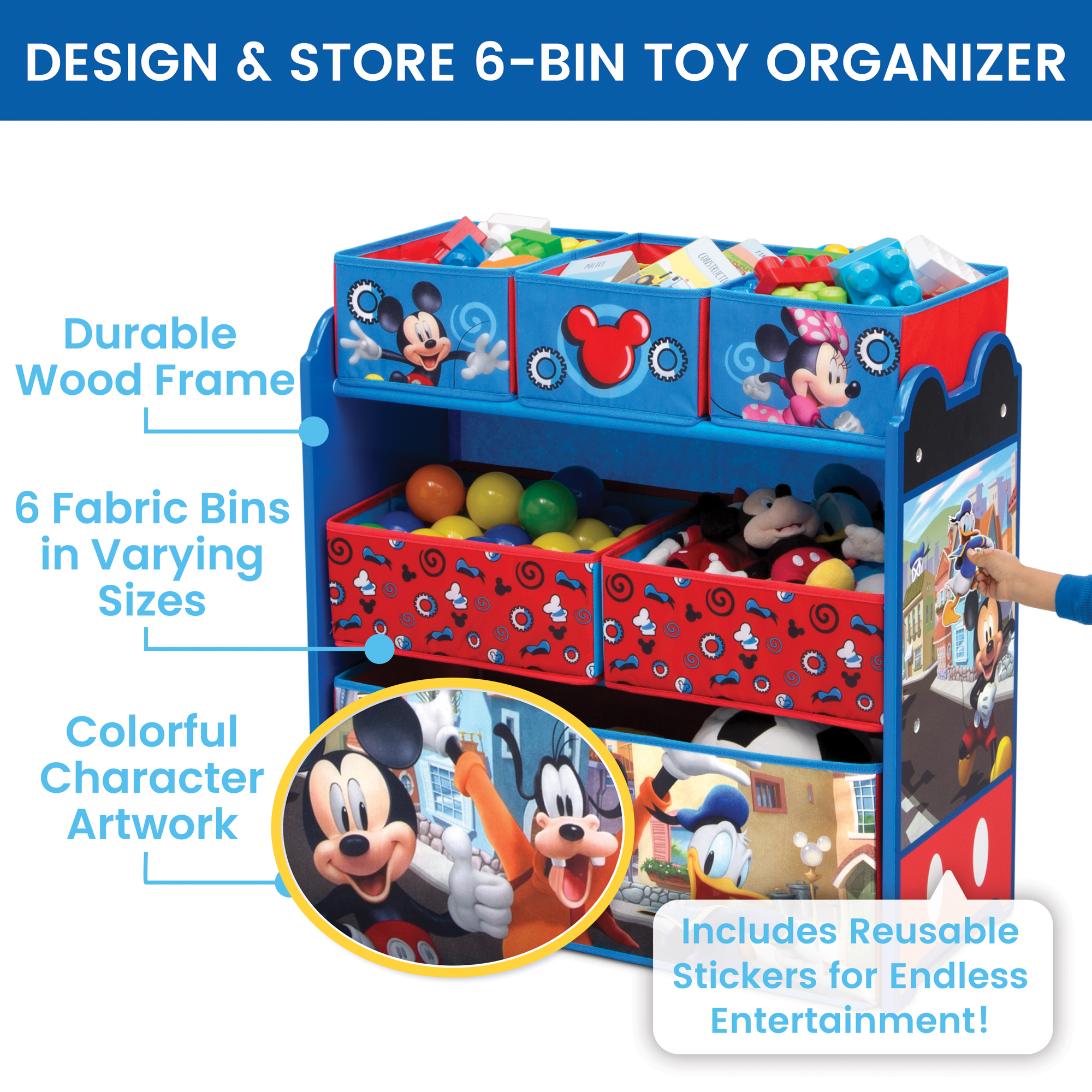 Disney Mickey Mouse 4-Piece Room-in-a-Box - Toddler Bedroom Set - image 5 of 20