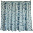 thumbnail image 3 of Cotton Curtain Floral Print 58 Inch Wide Quilting Pattern Floral Hearts and Butterfly Blue, 3 of 3