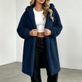 thumbnail image 7 of Women's Hooded Cardigan Fashion Casual Long Double-sided Velvet Warm Coat Outwear with Pockets Female S-2X, 7 of 7