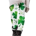 thumbnail image 4 of BLVB Girls St. Patrick's Day Shamrock Leggings Printed Green Clover Leaves Pants High Waist Stretchy Soft Tights for Spring Summer, 4 of 7