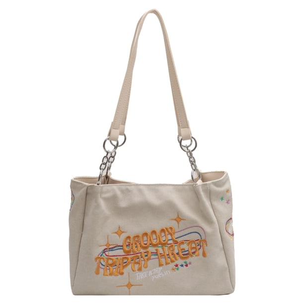Bolso de compras casual de moda ligero de gran capacidad para mujer Bolso de hombro de lona