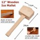 thumbnail image 2 of Ice Lobster and Ice Bag - Wooden Hammer and Cotton Linen Bag for Crushed Ice, Bartender Kit & Bar Accessories beige silver, 2 of 4
