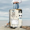 thumbnail image 7 of Fuzoiu Hand Drawn Animals Print Suitcase Cover,Washable Luggage Covers for Suitcase,Elastic Luggage Protector Cover,Scratch Resistant Travel Suitcase Covers-X-Large, 7 of 7