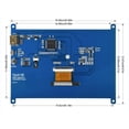 thumbnail image 4 of Pantalla Tactil Capacitiva Pantalla táctil capacitiva Monitor de pantalla táctil LCD 1024 X 600 para Raspberry Pi 4B Wdftyju Para estrenar, 4 of 4