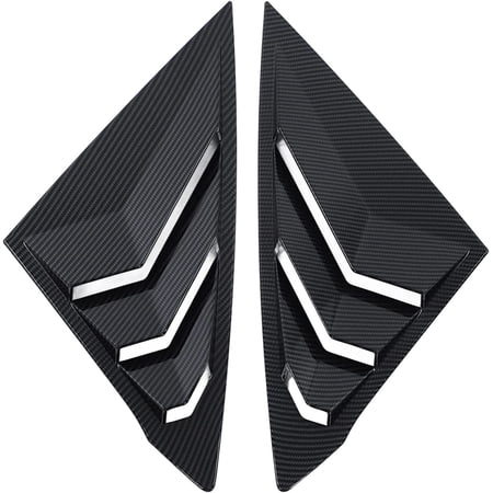 Sticker Louver Rear Window Louvers, 2PCS Car Rear Window Louver Carbon Fiber Style ...