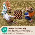 thumbnail image 4 of Design&I 6'x9' Ultra Soft Area Rug, Boho Decorative Concentric Petal Motif Faded Large Mediterranean None Fluffy Washable Non Shedding for Guest Room Bedroom Living Room, 4 of 7