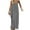 Gray, variant on cocolona Womens Summer Camisole Maxi Dress Casual Solid Color Crew Neck Sleeveless Backless Long Dress Vacation Beach Sundress