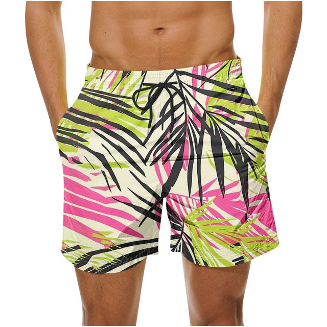 Puntoco Pantalones Cortos Con Estampado Hawaiano Para Hombre, Pantalones Cortos Con Bolsillo Y Cordón, Color Xxxxl, Pantalones Cortos Para Hombre