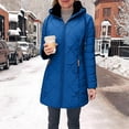 thumbnail image 5 of Womens Winter Coat Warm Hooded Parka Long Puffer Jacket Waterproof Fleece Lined Thicken Peacoat Trendy Outerwear, 5 of 7
