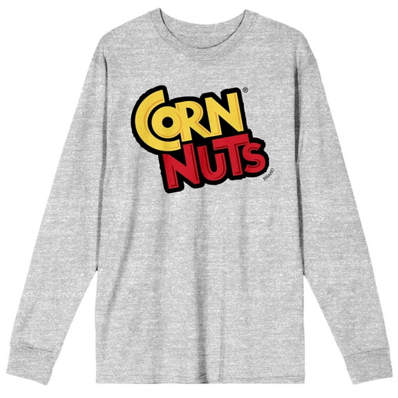 Corn Nuts Logo Crew Neck Long Sleeve Natural Men's Tee
-XL