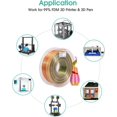 thumbnail image 5 of Rainbow PLA 1.75 filament, multicolor silk rainbow PLA 3D printer filament, dimensional +/- 0.03mm, 1kg spool, 5 of 5