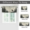 thumbnail image 6 of Rustic Cabin Window Curtain Valances Wooden Barn Door Woodland Deer Birds Country Window Valance for Living Room Bedroom, Kitchen Valance Rod Pocket Window Decor Curtain 54 by 18 in, 1 Panel, 6 of 6