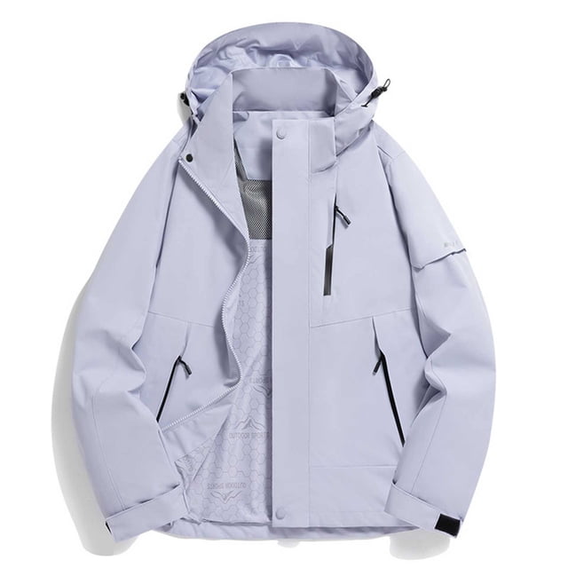 Chaquetas y abrigos casuales con capucha de manga larga para mujer, ropa holgada lisa para exteriores, ropa de montañismo, chaqueta fina con capucha de manga larga, abrigo de poliéster para mujer