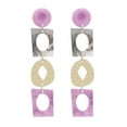 thumbnail image 2 of 1 par de pendientes colgantes de cristal pendiente geométrico gota de - Púrpura Fernando Pendientes de acrílico, 2 of 8