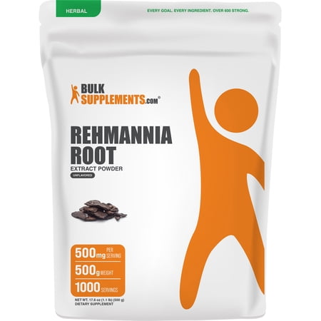 BulkSupplements Rehmannia Root Extract Powder - 500 Grams (1.1 lbs)