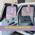 thumbnail image 6 of Car Window Shades, 2pcs Magnetic Car Curtains for Side Windows Privacy Full Covers/Half Shade Options, Cute Cartoon Auto Sunshades for Protection Purple-2pcs, 6 of 8