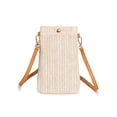 thumbnail image 2 of Gustave Women Straw Crossbody Shoulder Bag Small Cell Phone Purse Summer Beach Woven Rattan Bags Casual Mini Satchel Pouch "Light Beige", 2 of 8