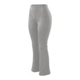 thumbnail image 6 of TGPMGRZ 28"/30"/32" Yoga Pants Women Wide Leg Yoga Pants with Pockets for Women Flare Leggings Bootcut Work Dress Pants #02 Grey Size XL, 6 of 6