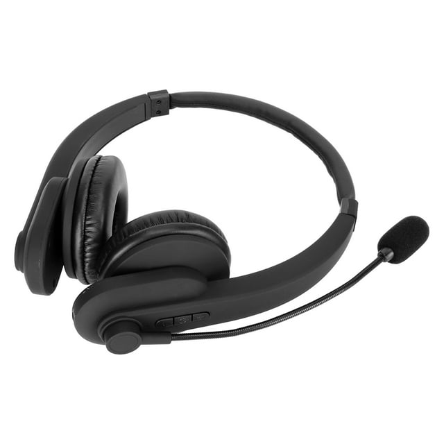 Auriculares inalámbricos Bluetooth 5.2 con reducción de ruido, cómodos auriculares para teléfono con micrófono giratorio para oficina, color negro